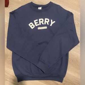 Berry College Port & Company Medium Navy Crewneck